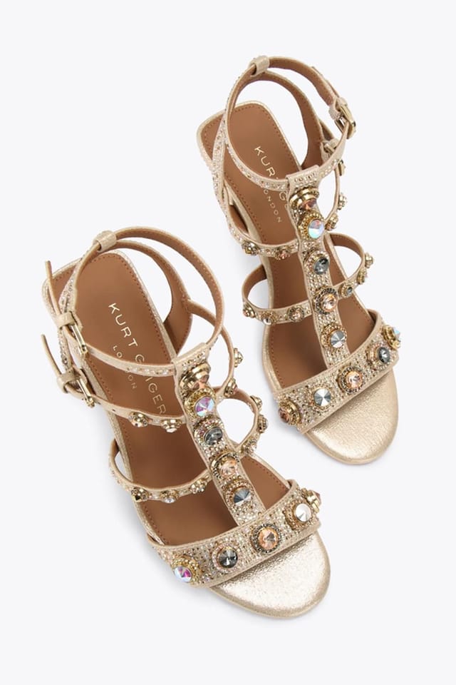 Kurt Geiger London Kurt Geiger London Women's 'Octavia Gladiator Sandal' Heels in Gold - 2