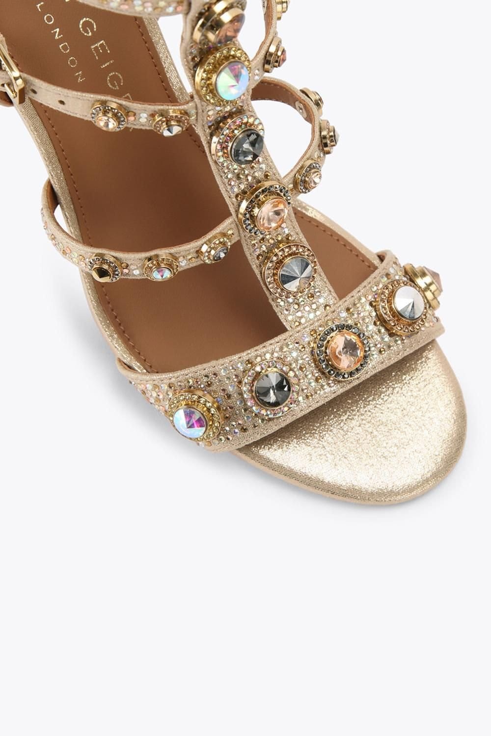 Kurt Geiger London Kurt Geiger London Women's 'Octavia Gladiator Sandal' Heels in Gold - 4