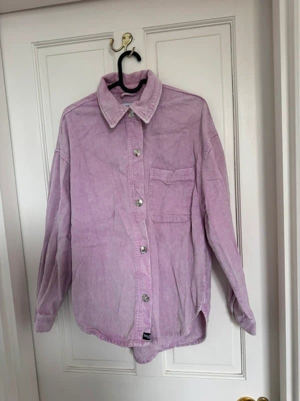 Bershka Velvet/cordiroy striped shirt Bershka