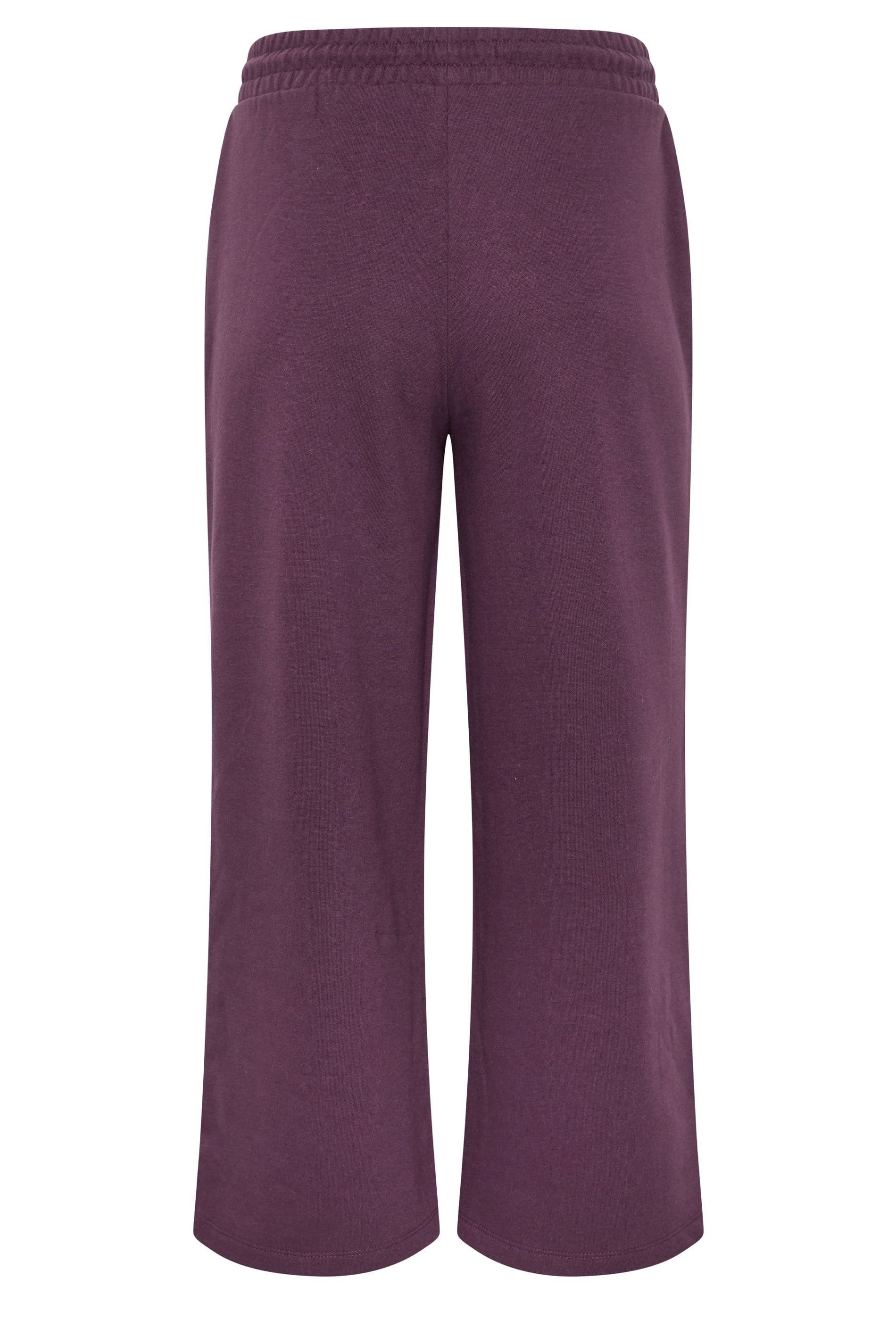 M&Co M&Co Women's Petite 2 Pack Wide Leg Joggers in Purple - 4
