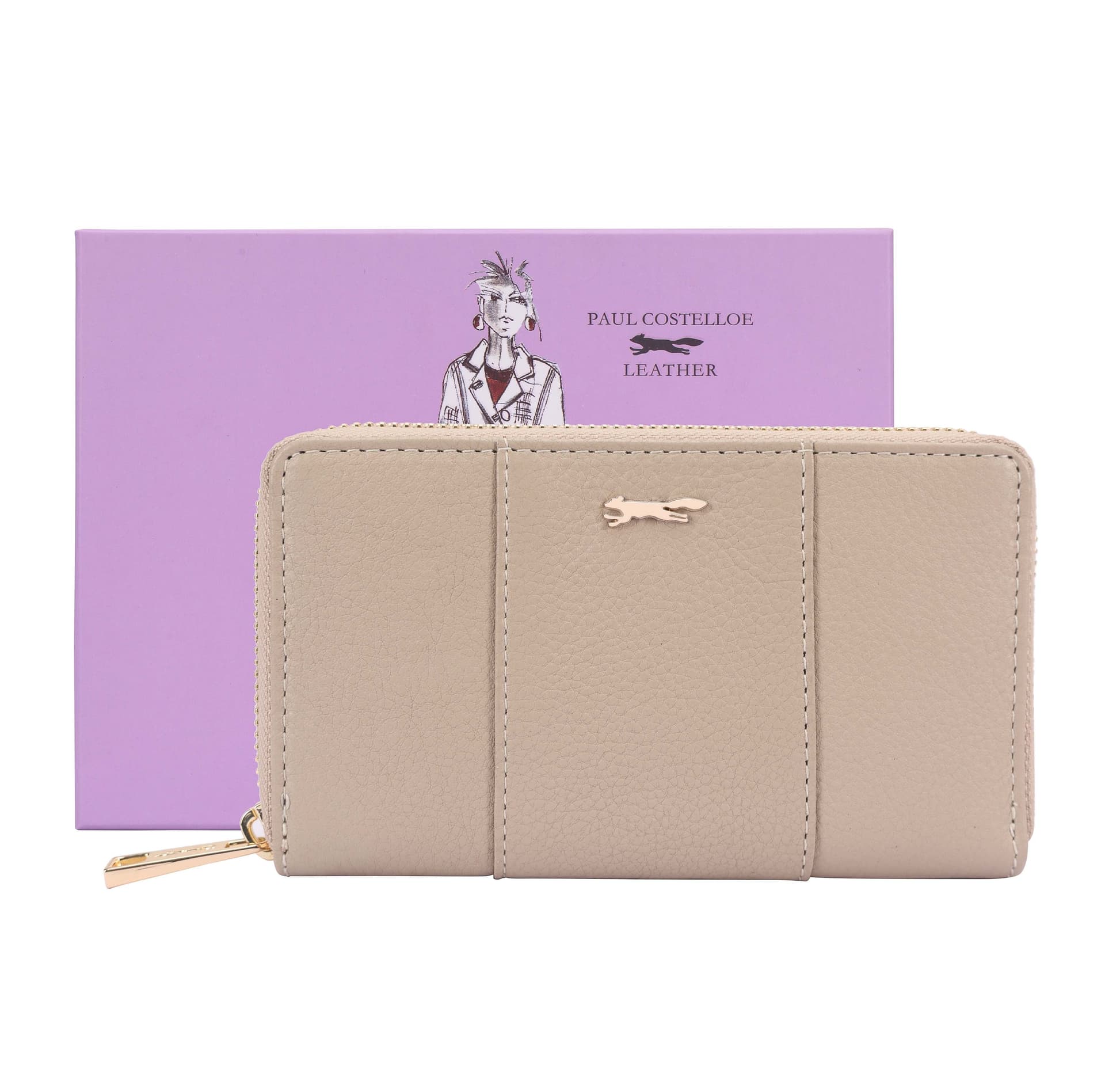Paul Costelloe Paul Costelloe Women's Dione Leather Purse in Off-White