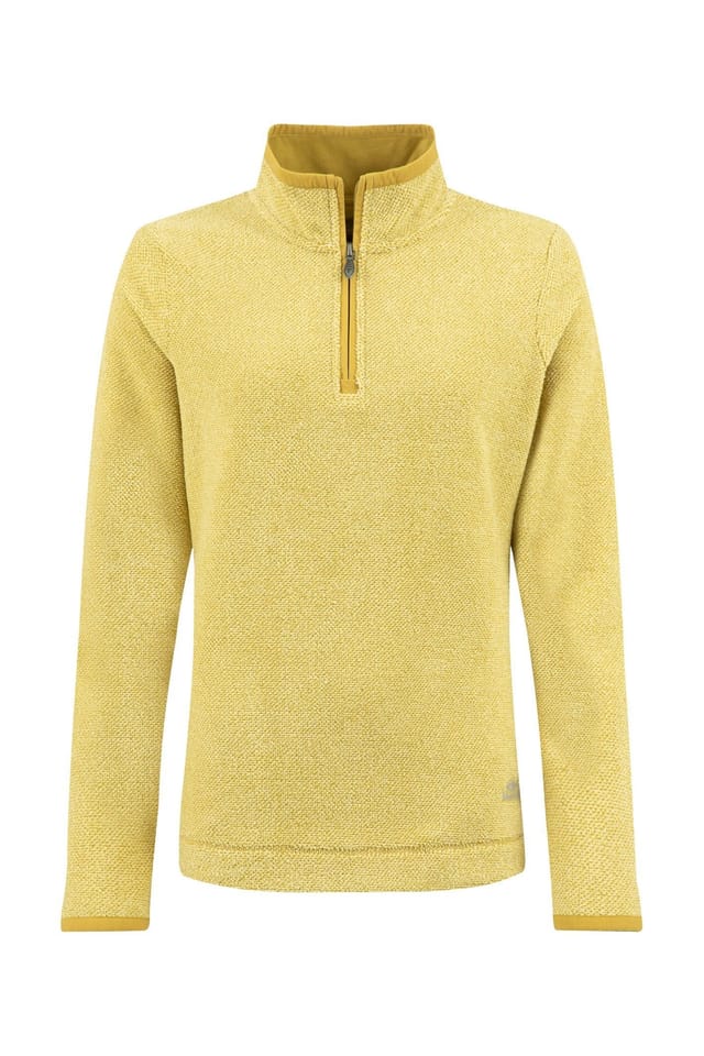 Weird Fish Weird Fish Women's Sarah 1/4 Zip Textured Fleece in Light Green - 2