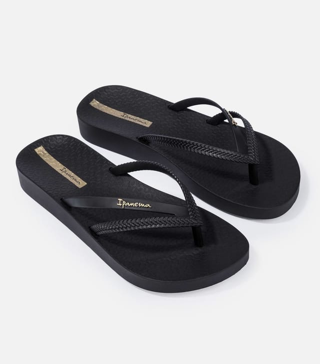 Ipanema Women's Black Double Strap Flip Flops Ipanema New Look - 3