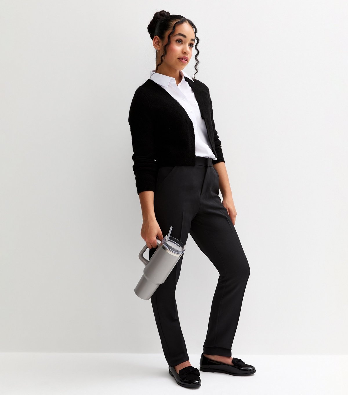 New Look Girls' Black Straight Leg School Trousers New Look - 3