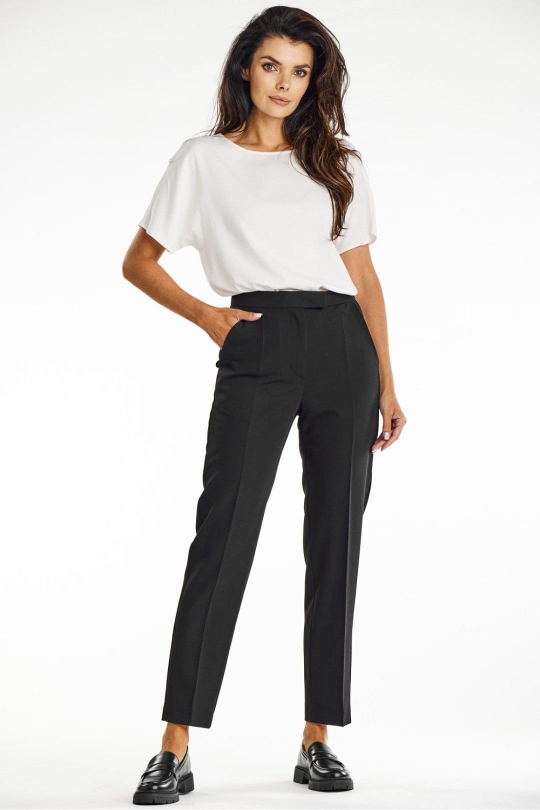 Love Lace Black Elegant Cigarette Trousers