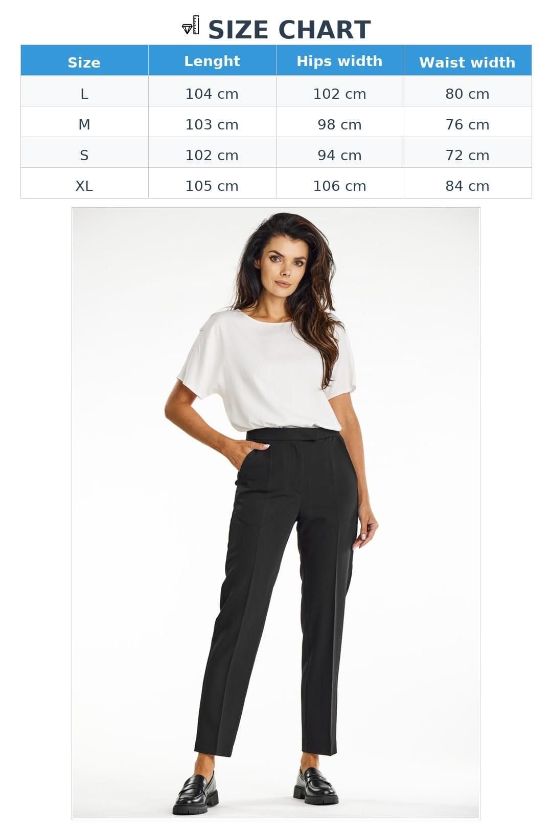 Love Lace Love Lace Women's Elegant Cigarette Trousers in Black - 4
