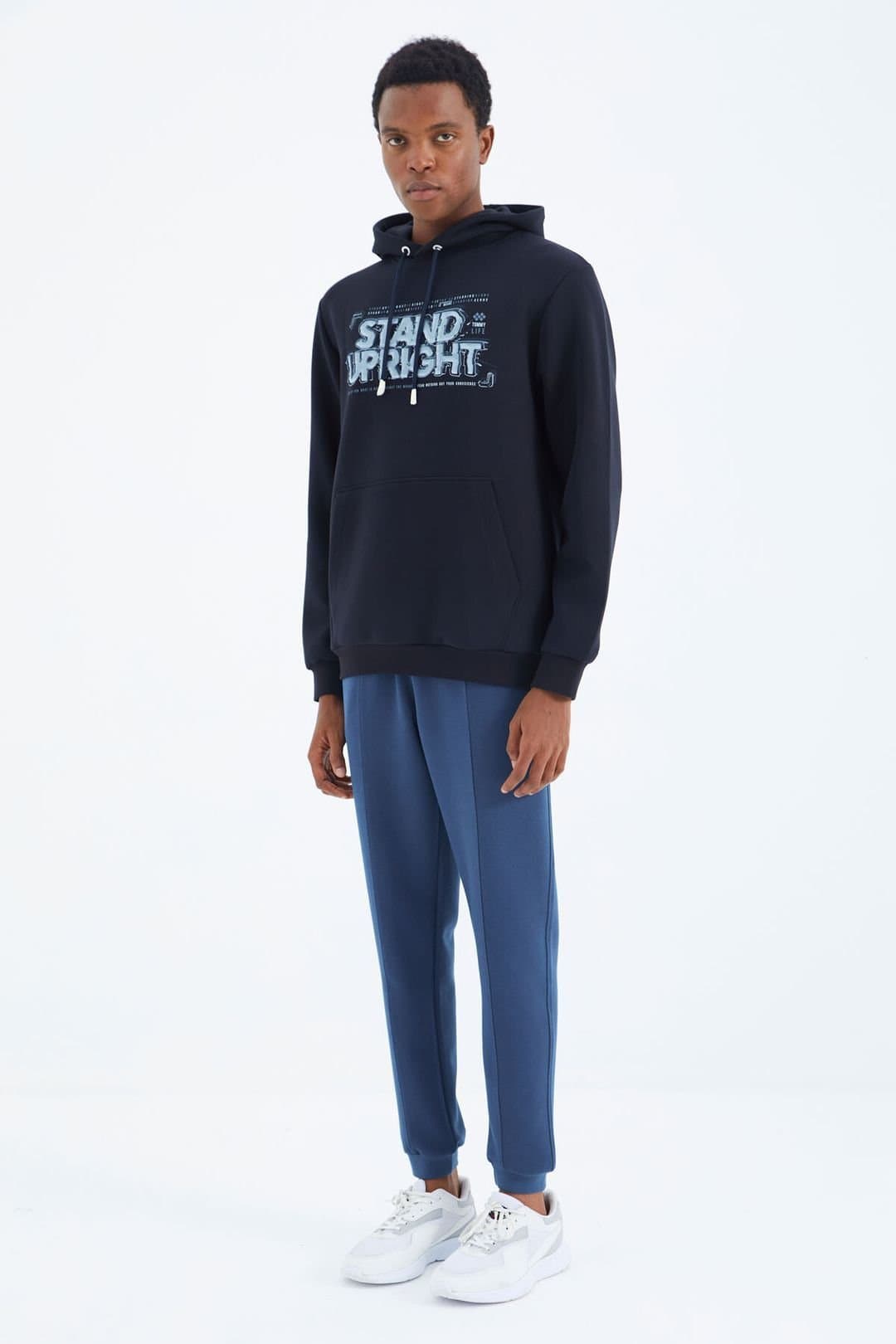 Tommy Life Tommy Life Men's Regular-Fit 3-Thread Fleece Sweatpants in Blue
