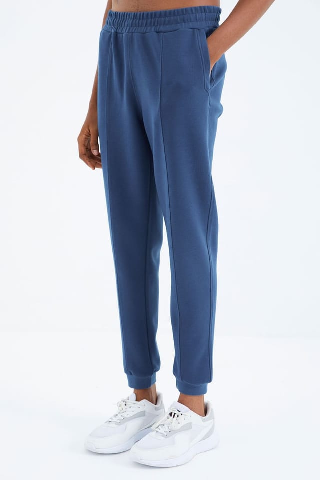 Tommy Life Tommy Life Men's Regular-Fit 3-Thread Fleece Sweatpants in Blue - 3