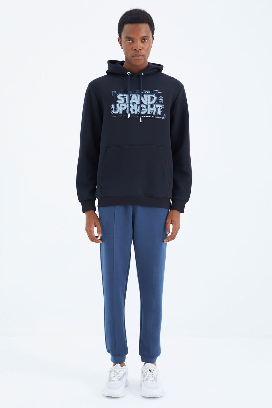 Tommy Life Tommy Life Men's Regular-Fit 3-Thread Fleece Sweatpants in Blue - 4