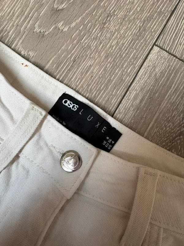 ASOS ASOS Luxe white denim shorts