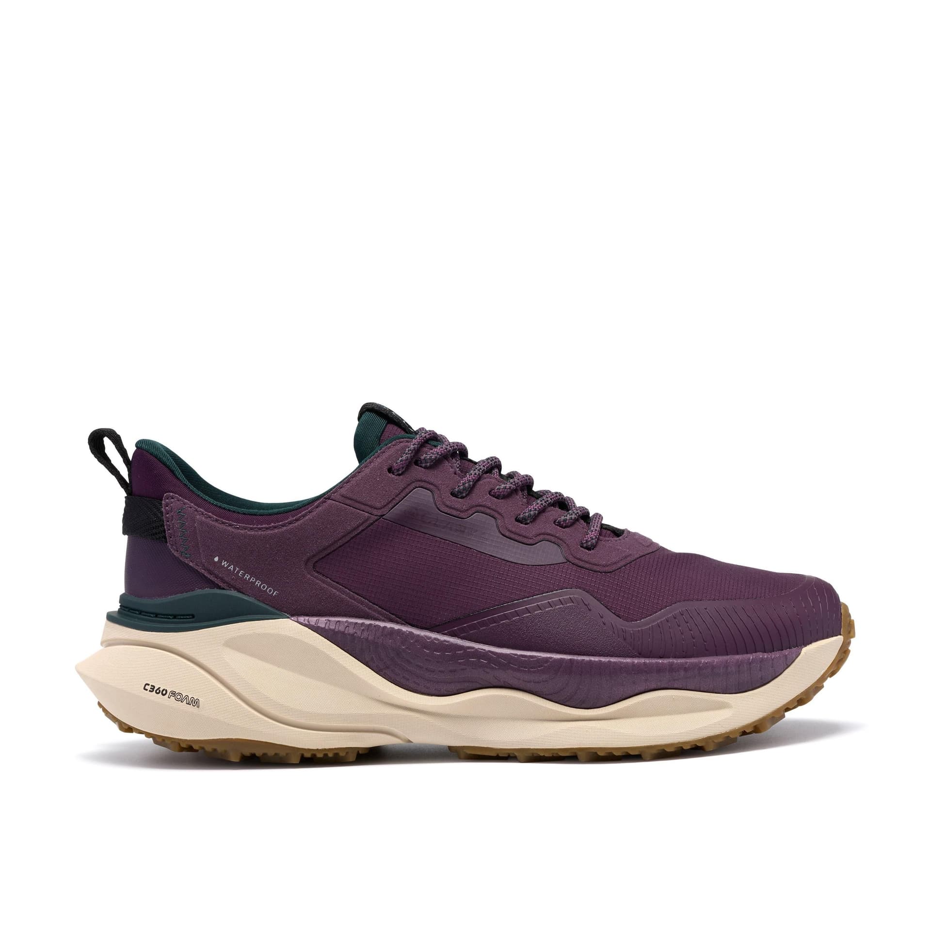 Clarks Clarks Men's Pace Trail Go Waterproof Purple Trainers, Walking