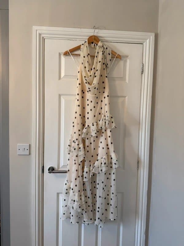 New Look New look cream and black halter neck dress