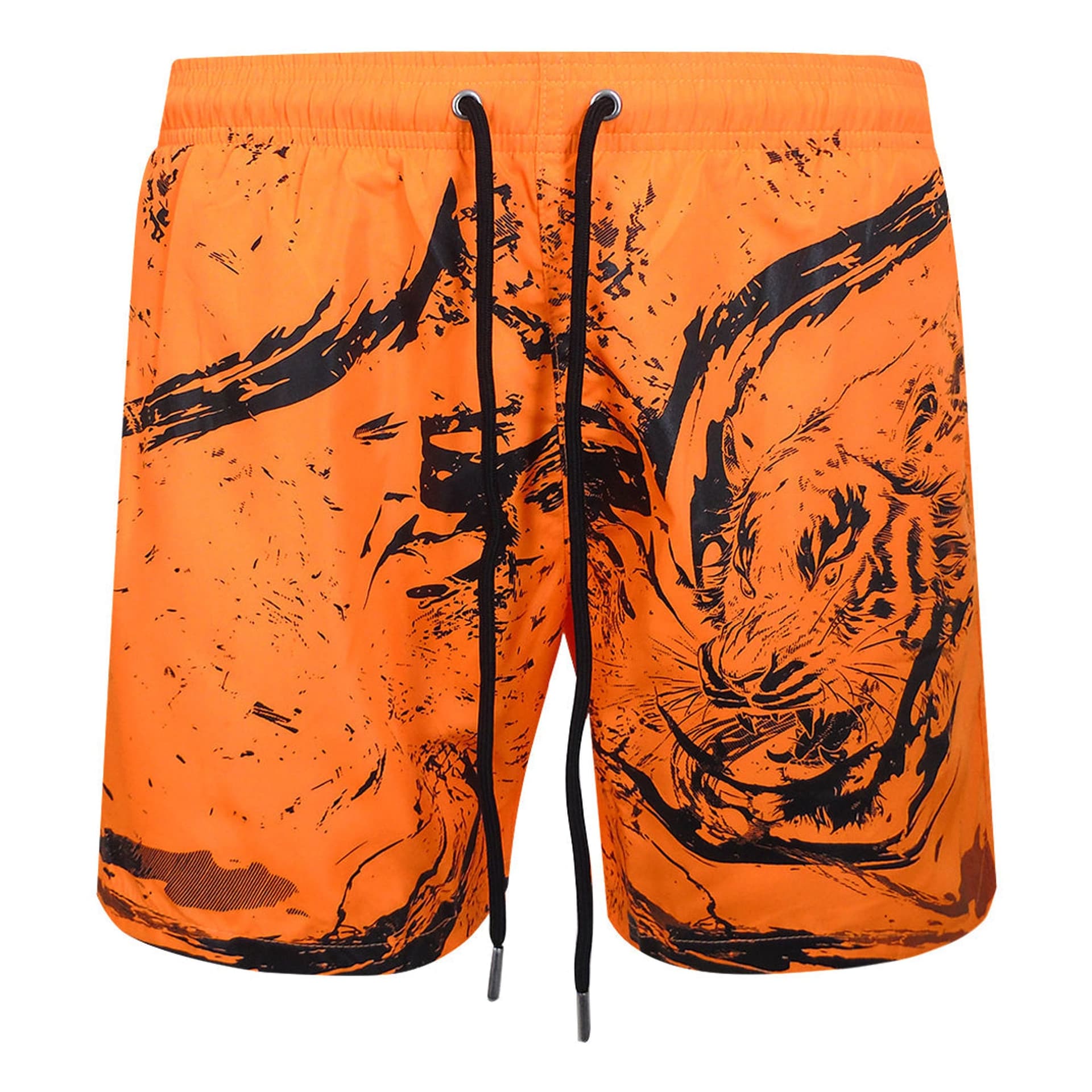 Plein Sport Plein Sport Men's Water Tiger Board Shorts in Orange
