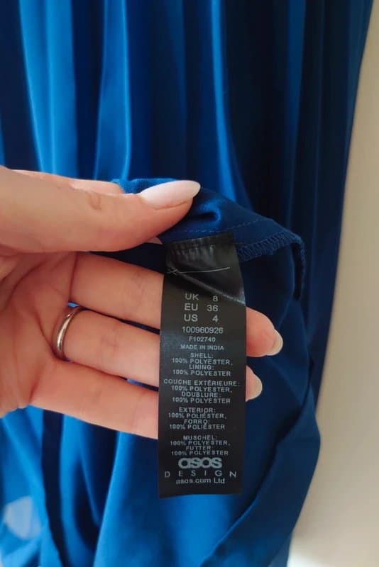 ASOS ASOS Design Navy Embroidered Midi Dress