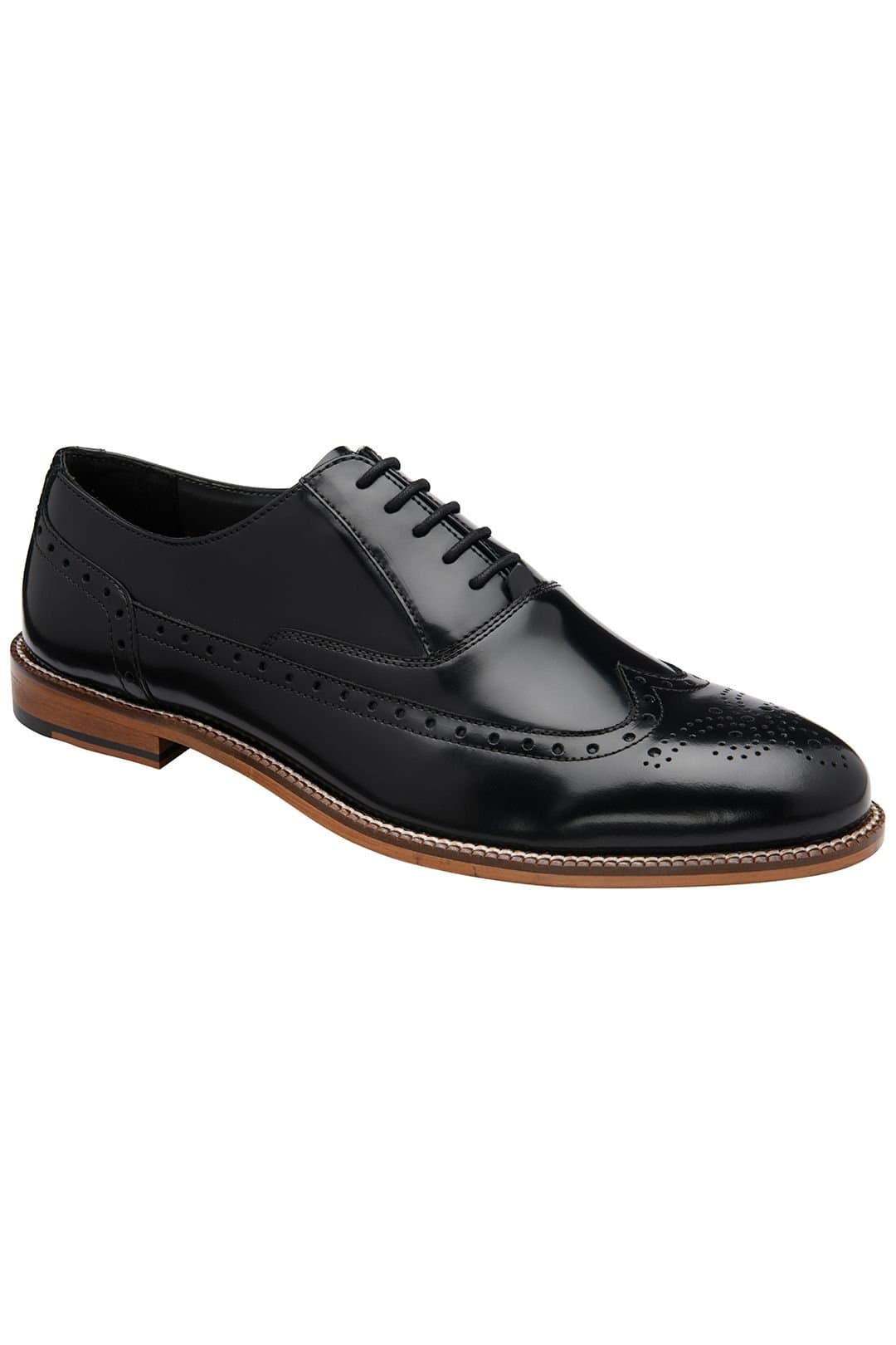 Frank Wright Frank Wright Men's Leather 'Perri' Brogue Shoes in Black
