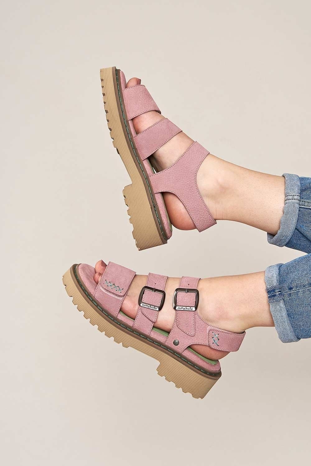 Moshulu Moshulu Light Pink Chunky Adjustable City Sandals