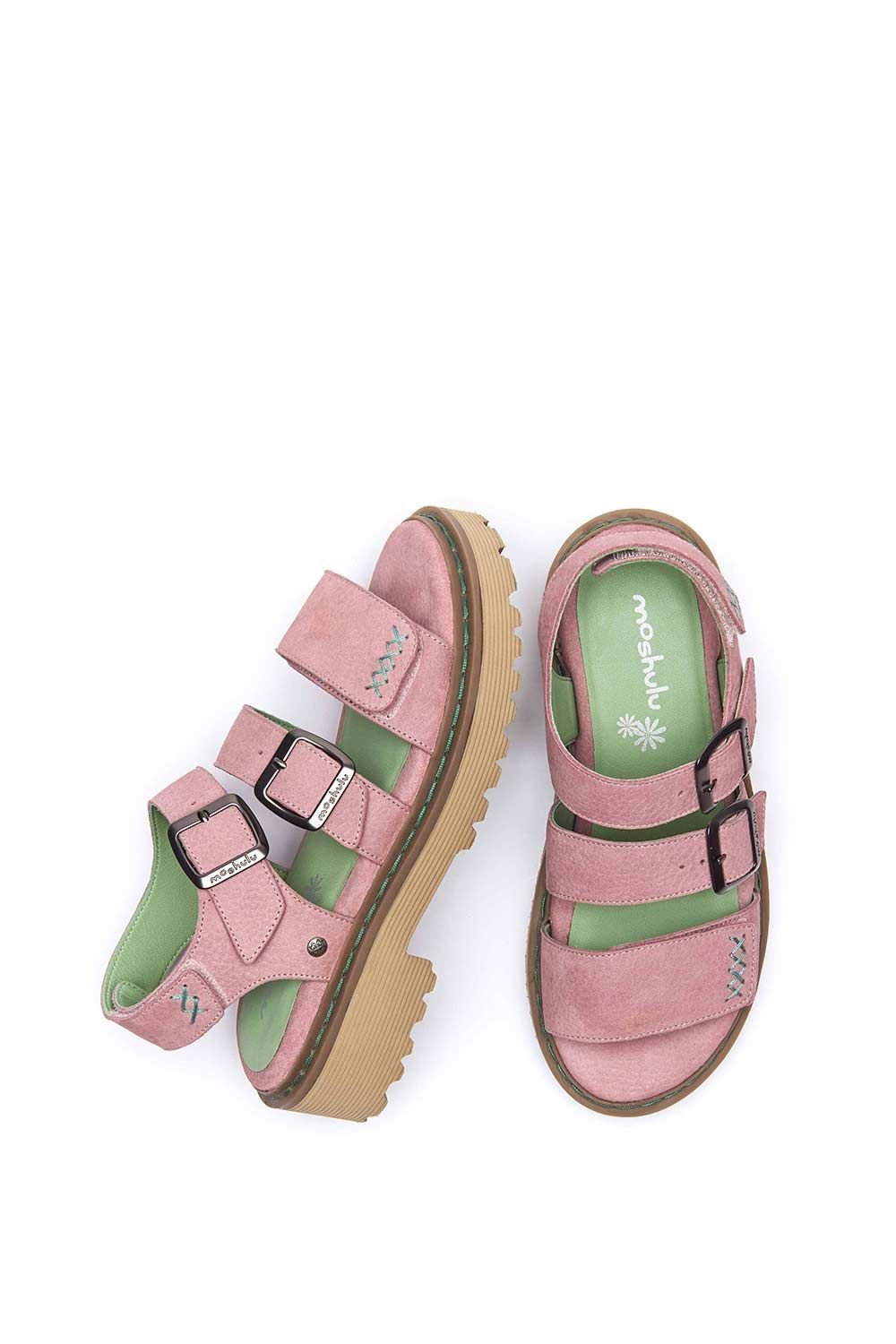 Moshulu Moshulu Women's 'Diantha' Chunky Adjustable City Sandals in Light Pink - 2