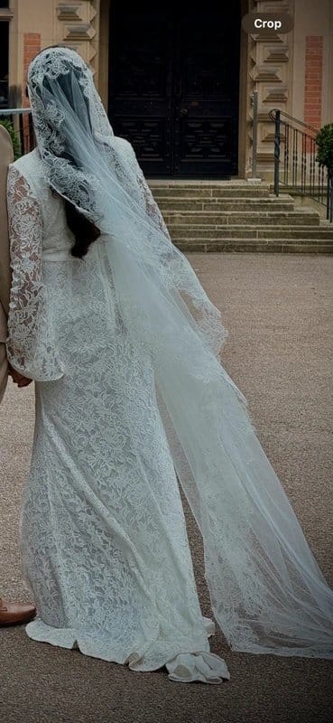 ASOS White sheer laced veil - 1