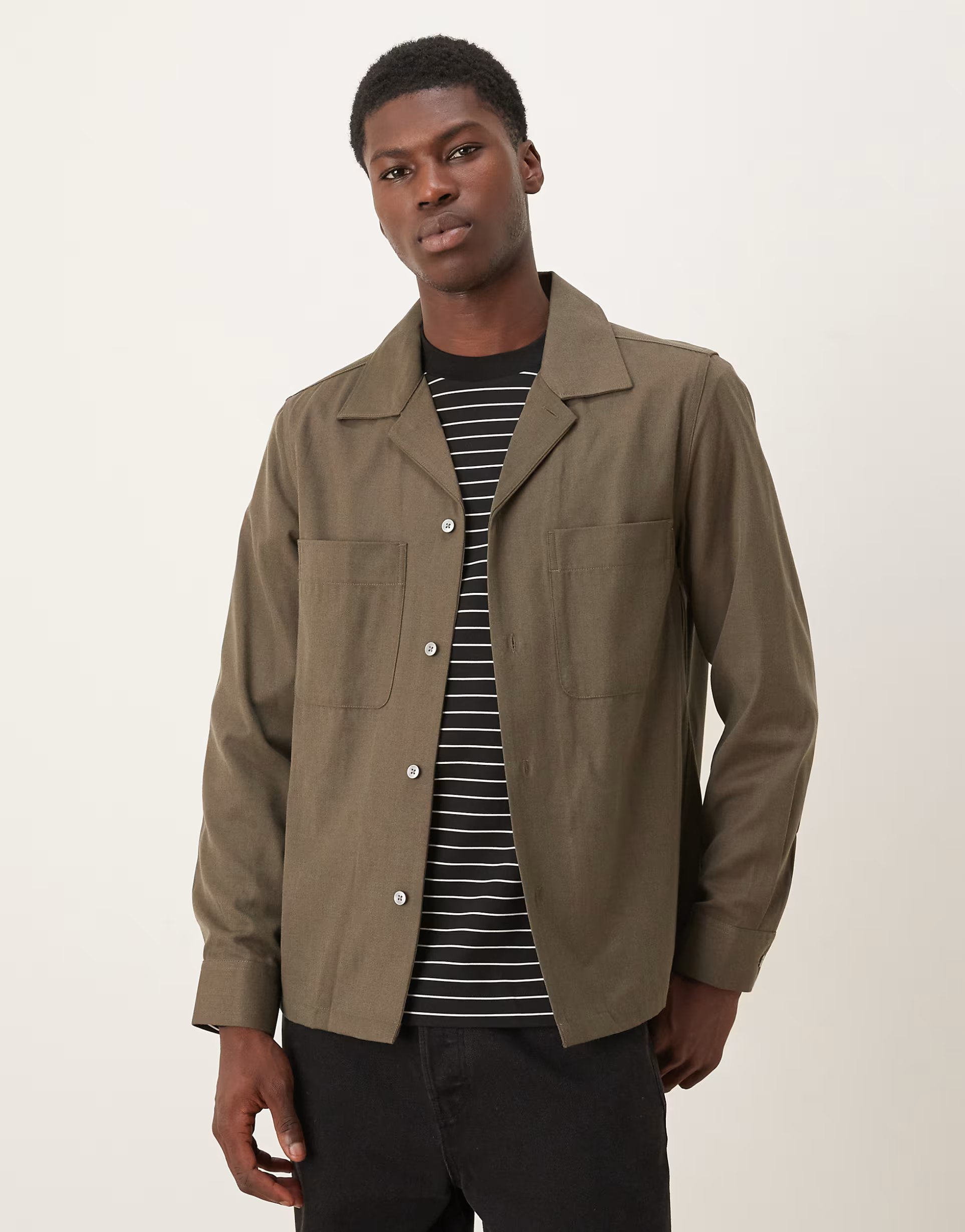 ASOS Mango overshirt in beige - 1