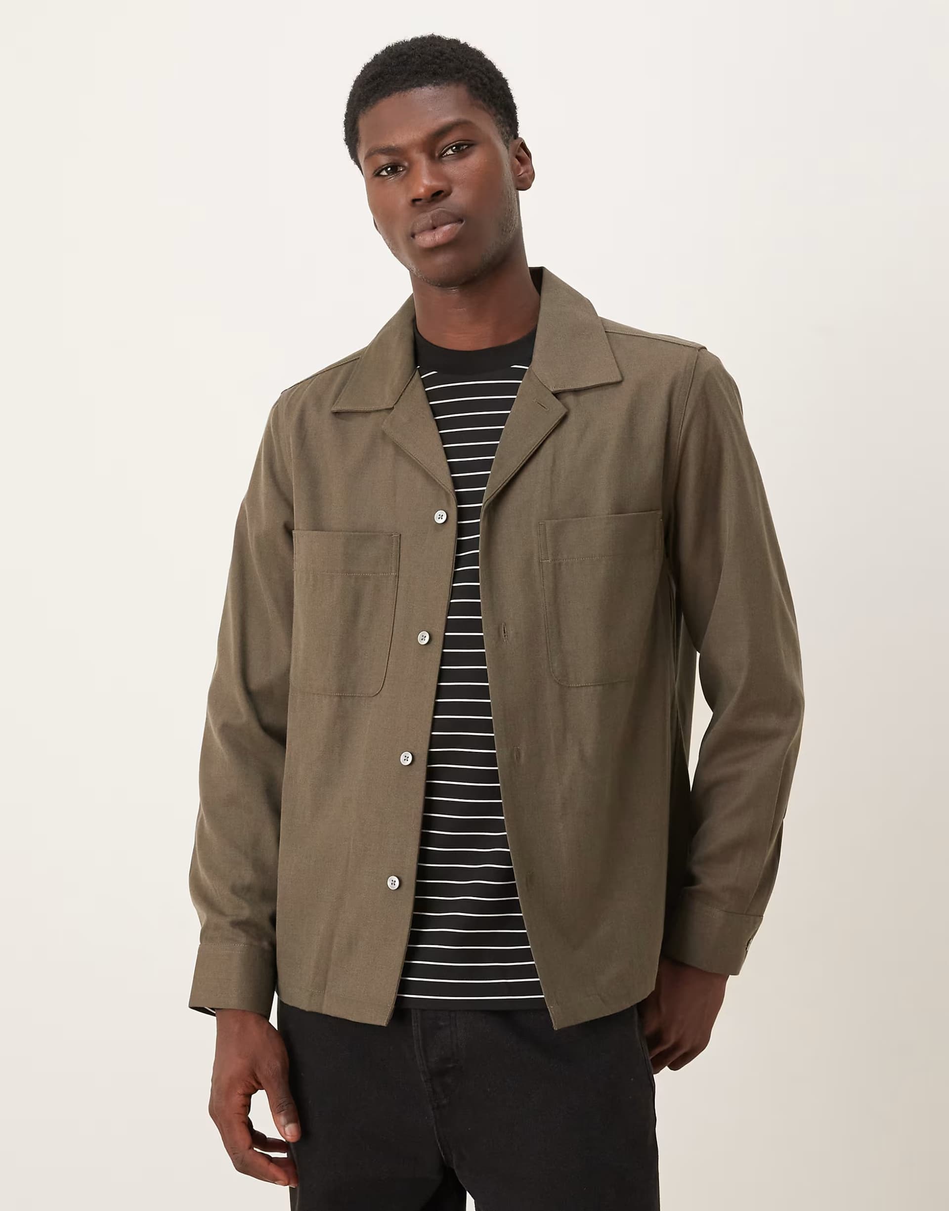 ASOS Mango overshirt in beige