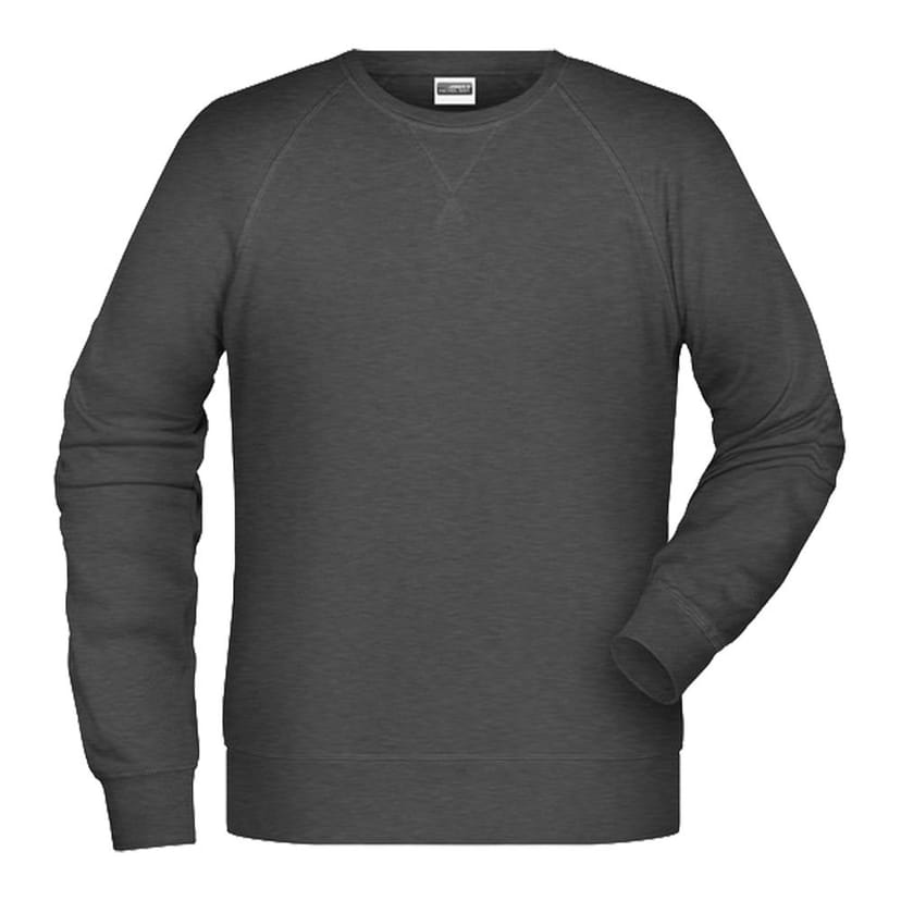 James and Nicholson James and Nicholson Men's Plain Sweatshirt in Black - 1
