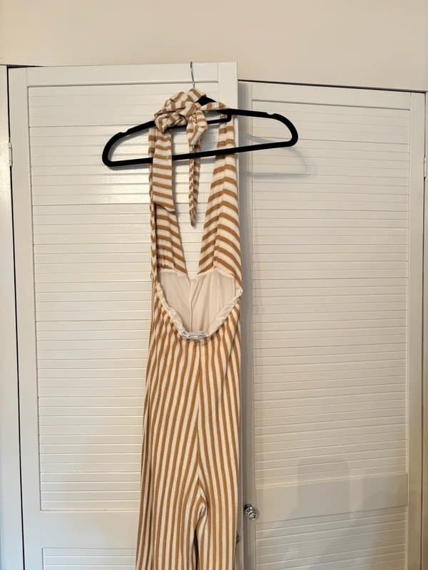 ASOS Design ASOS striped plunge jumpsuit