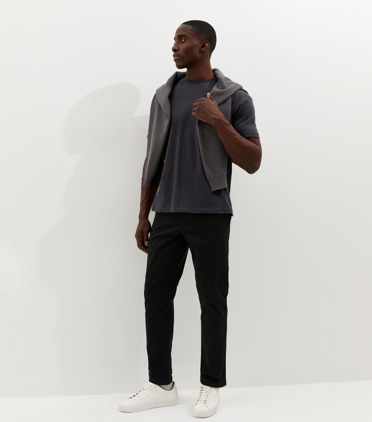 New Look Men's Black Straight Chino Trousers New Look