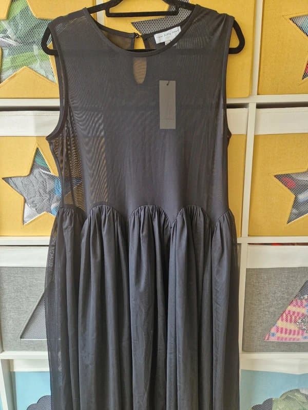 Never Fully Dressed Never fully dressed women's Black Mesh Monika Dress size 18 BNWT