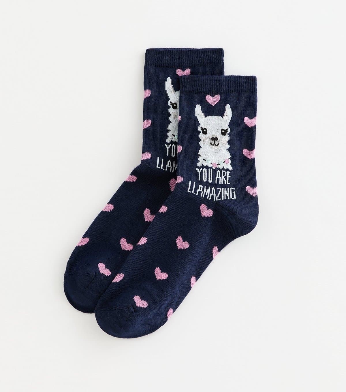 New Look New Look Navy 'You Are Llamazing' Socks