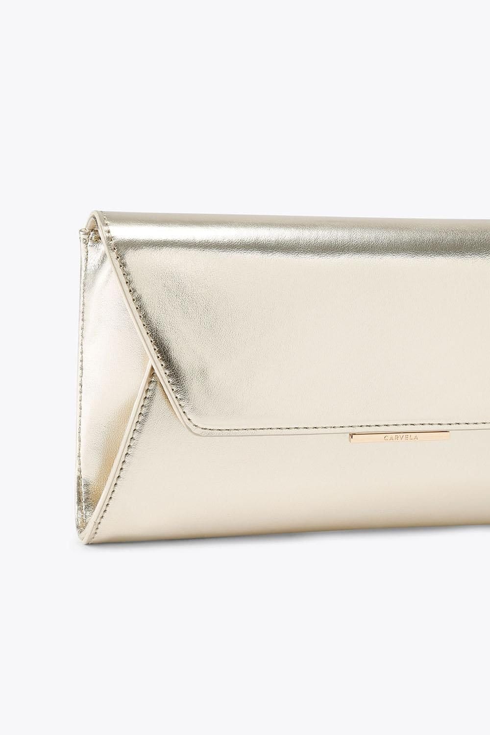 Carvela Carvela Women's 'Spirit Clutch' Patent Bag in Gold - 4