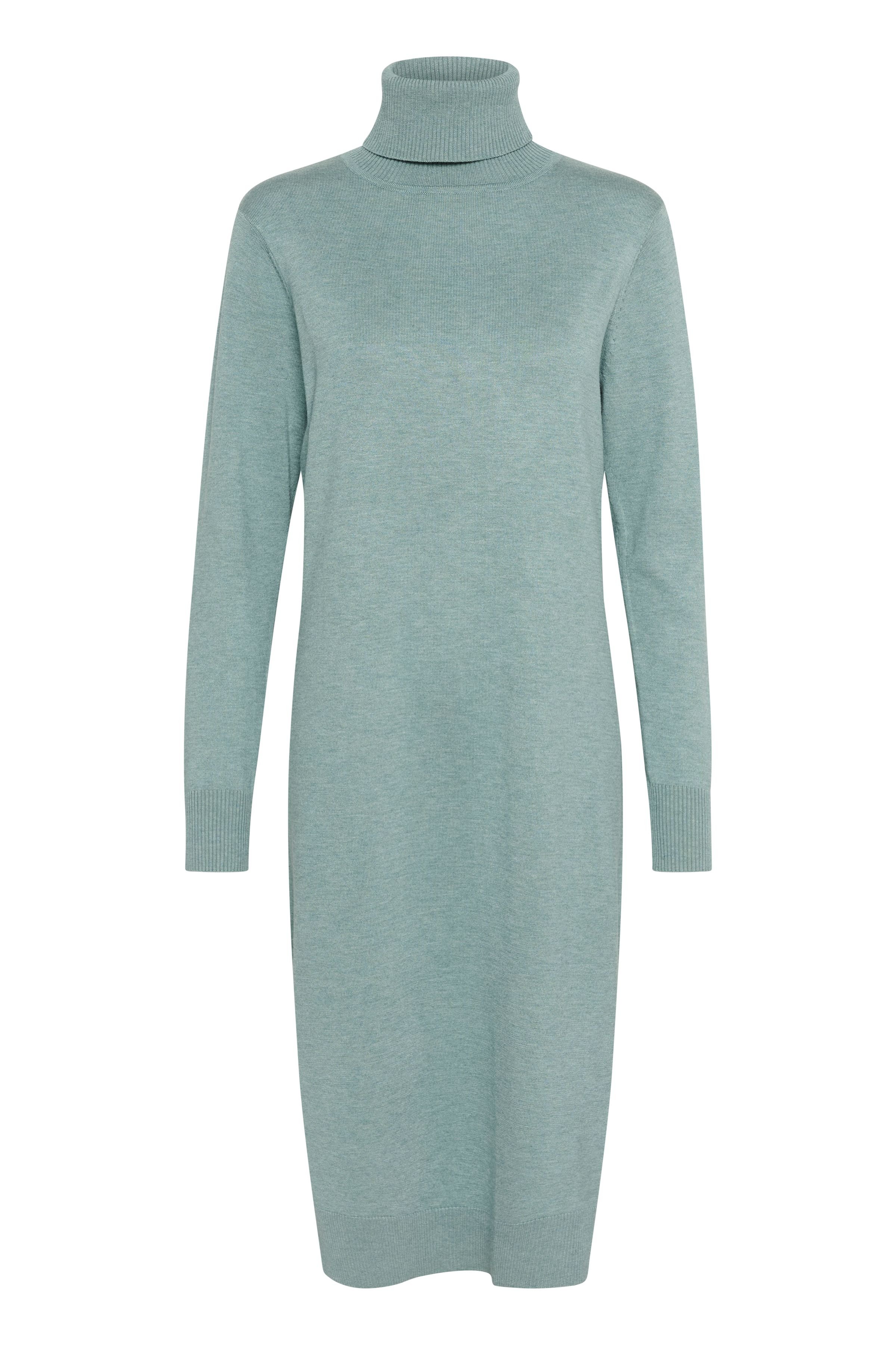Saint Tropez Saint Tropez Women's Mila Rollneck Knitted Midi Dress in Duck Egg Blue - 2