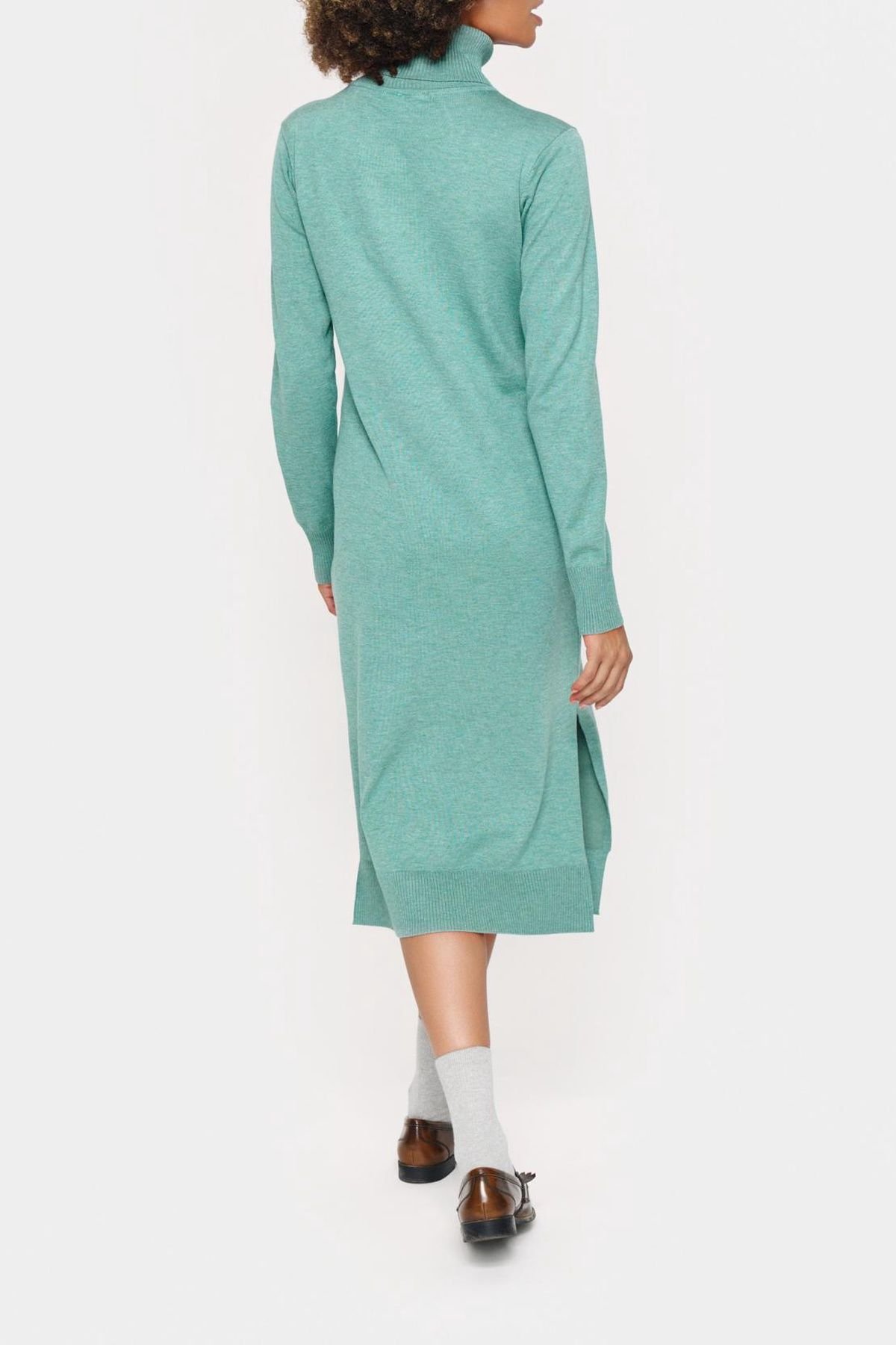 Saint Tropez Saint Tropez Women's Mila Rollneck Knitted Midi Dress in Duck Egg Blue - 4