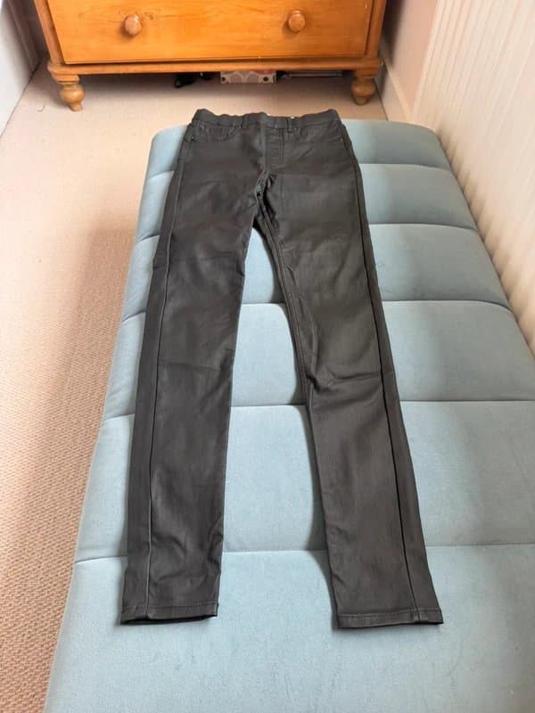 New Look Leather-effect coated skinny jeans, 10, tall