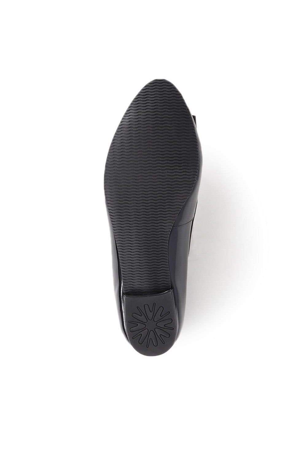 Jones Bootmaker Jones Bootmaker Women's Soleil Wide Leather Ballet Pumps in Black - 4