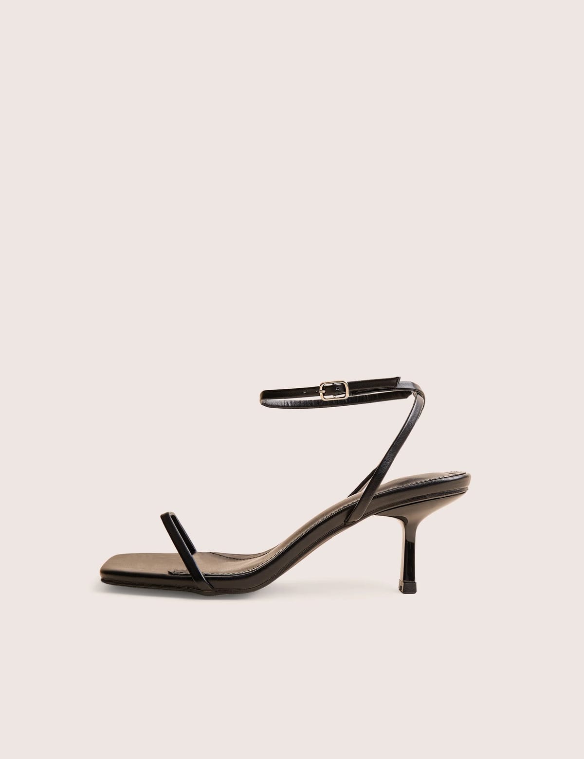 Public Desire Natalya Black Barely There Mid Heels - 1
