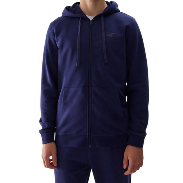 4F 4F Men's WSS24TSWSM0951 Full Zip Hoodie in Navy - 3