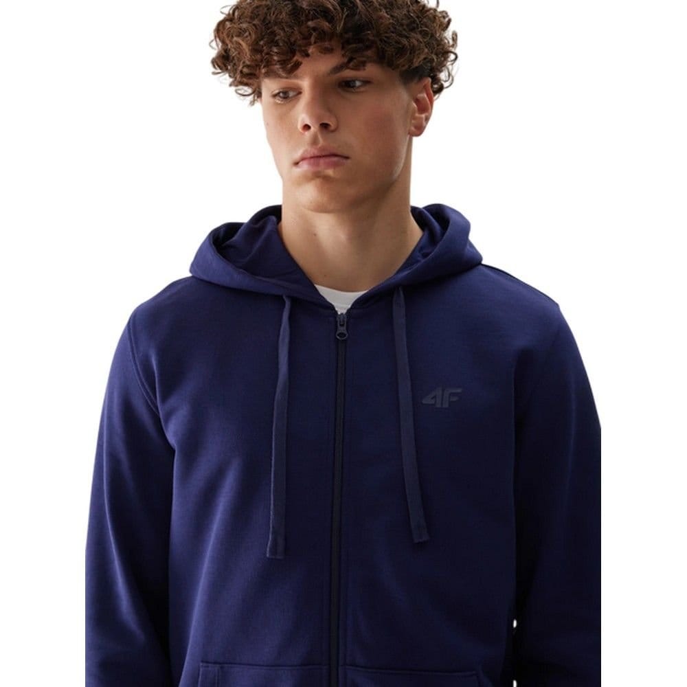 4F 4F Men's WSS24TSWSM0951 Full Zip Hoodie in Navy - 4