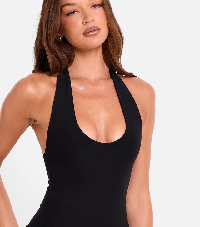 Public Desire Women's Black Scoop Neck Halter Top Public Desire New Look - 2