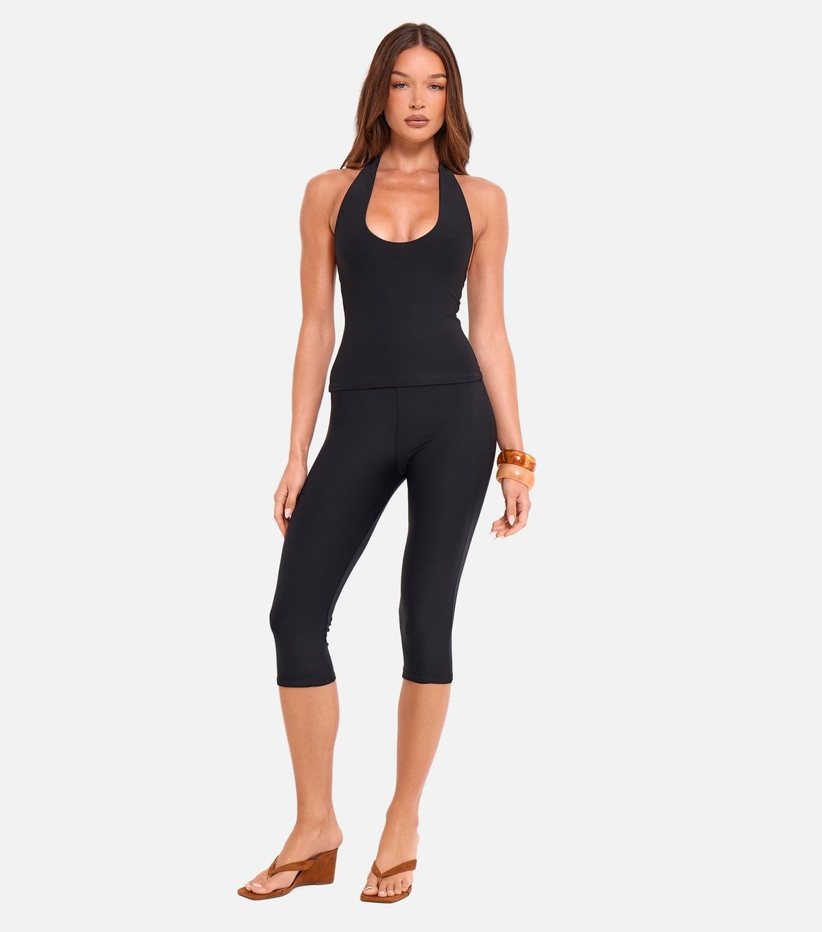 Public Desire Women's Black Scoop Neck Halter Top Public Desire New Look - 4