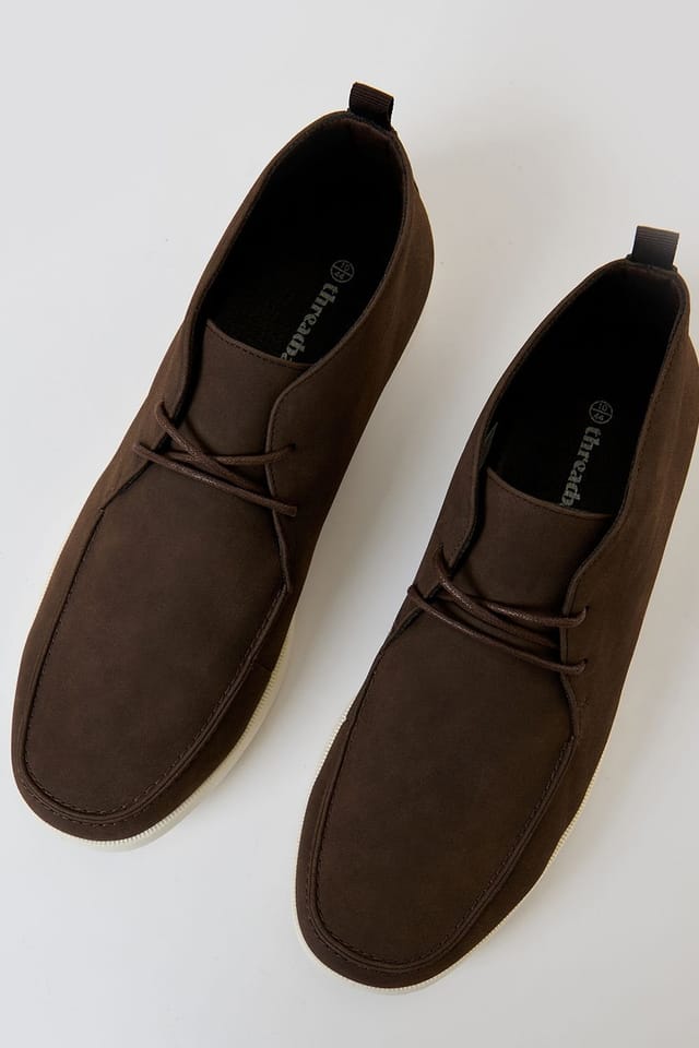 Threadbare threadbare Men's Faux Suede Moccasin Boots in Brown - 3
