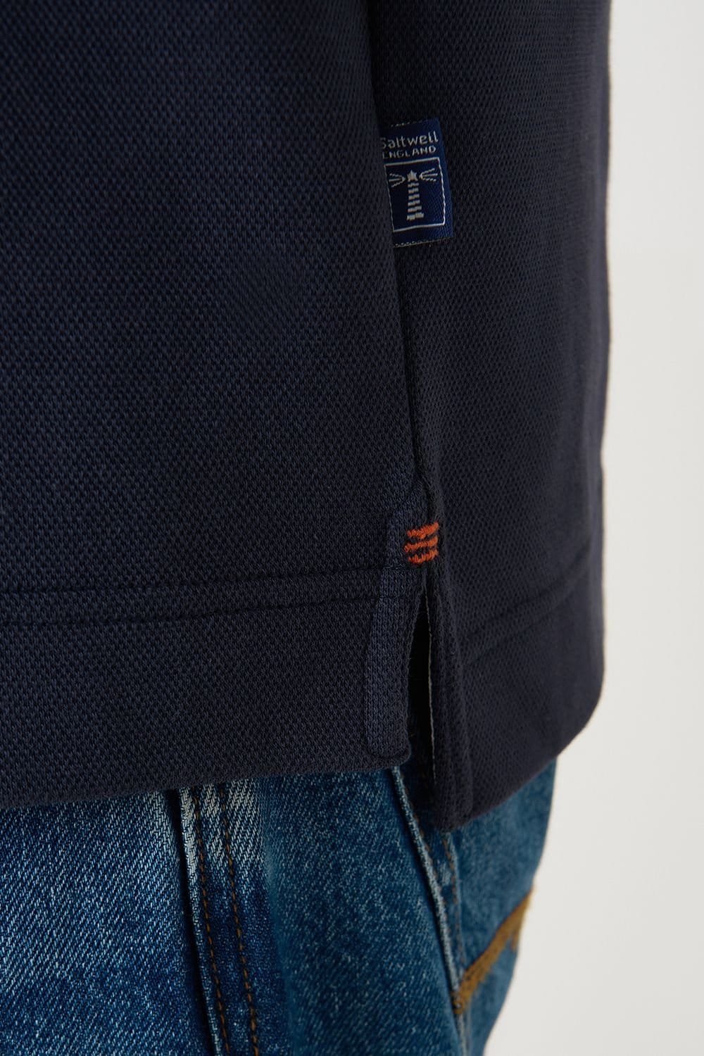Saltwell Saltwell Men's Quarter Zip Sweatshirt in Dark Navy - 4