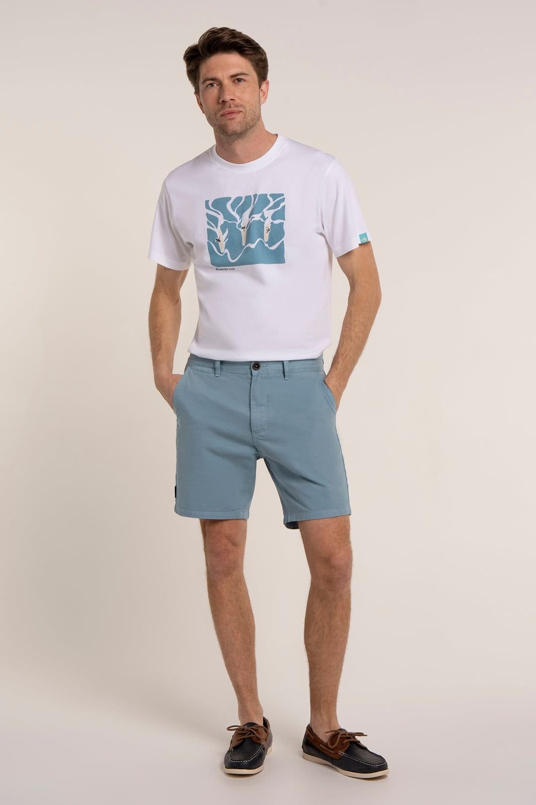 Brakeburn Brakeburn Men's DANEHILLS CHINO SHORTS in Blue - 4