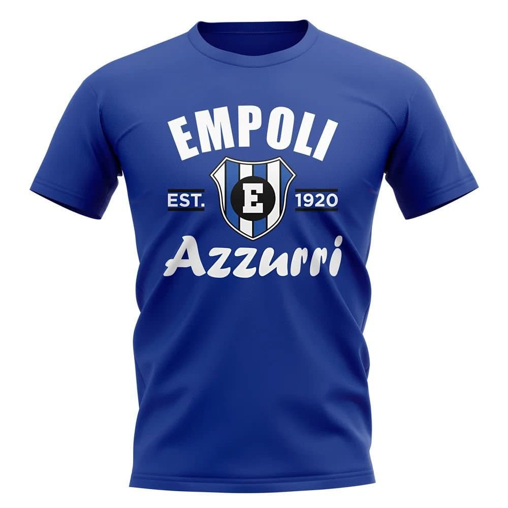 Empoli Empoli Men's Personalised Established Football T-Shirt in Blue