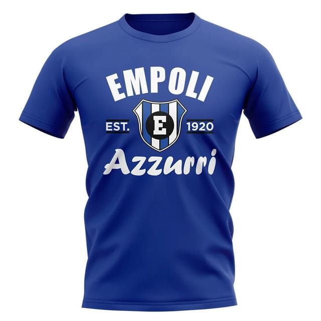 Empoli Empoli Men's Personalised Established Football T-Shirt in Blue - 2