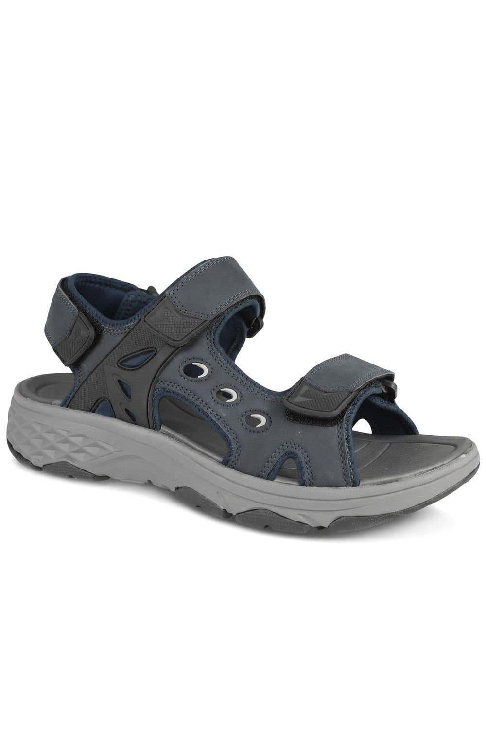 Pavers Pavers Men's Cushioning Adjustable Fasten Sandals in Navy
