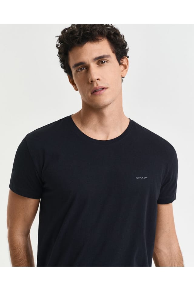 Gant Gant Men's Crew Neck T-Shirt 2 Pack Black - 2