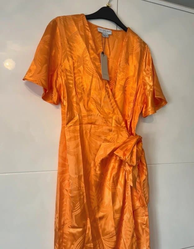 Never Fully Dressed Never fully dressed orange tie up dress