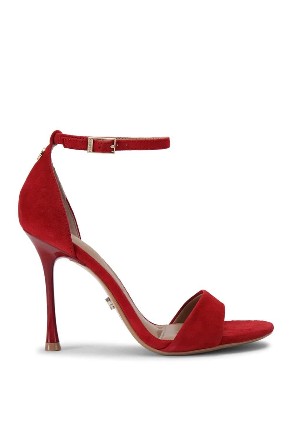 Carvela Carvela Women's 'Incanto Sandal' Suede Heels in Red