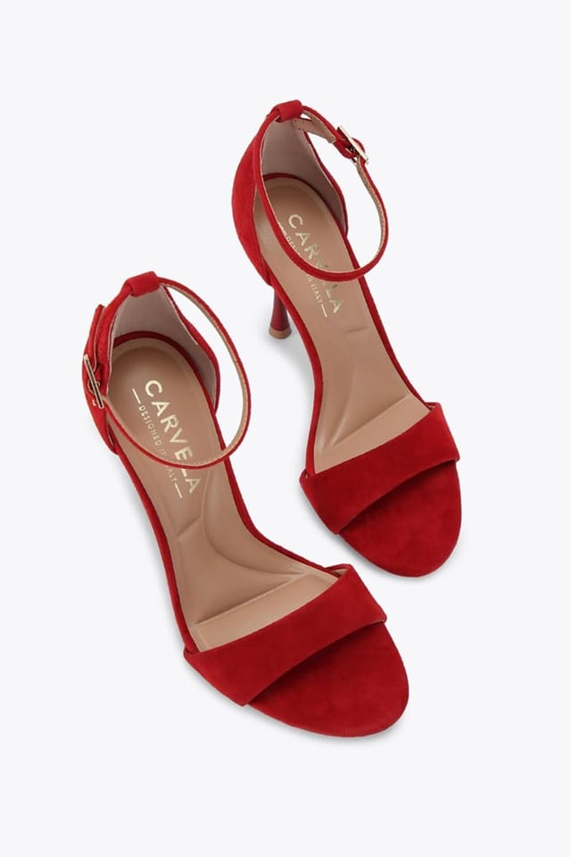 Carvela Carvela Women's 'Incanto Sandal' Suede Heels in Red - 2