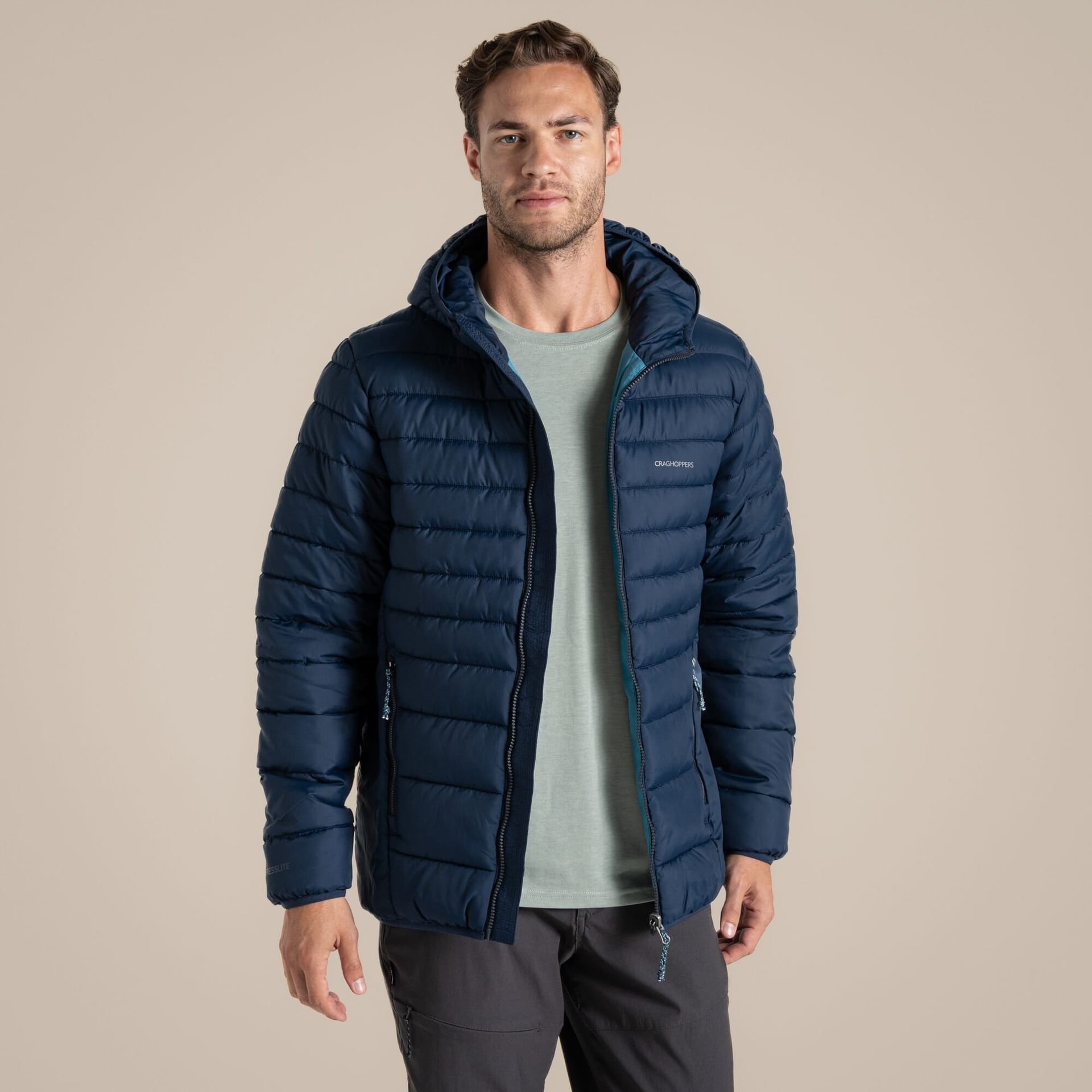 Craghoppers Craghoppers Men's Compresslite IX Hooded Water Repellent Jacket in Mid Navy - 4